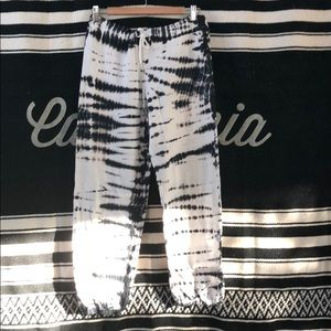MONROW tie dye drawstring sweatpants